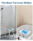 HOMLAND Shower Chair for Inside Shower, FSA/HSA Eligible 400 lbs Adjustable Shower Stool with Suction Feet, Shower Seat for Inside Tub Bathroom Bench Bath Chair for Elderly and Disabled