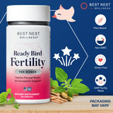Best Nest Wellness Fertility Supplements for Women, Vegan Prenatal Vitamins for Women Methylfolate Ashwagandha Whole Food Blend Conception Supplements & Pre Natal Multivitamin Formula, 30Ct