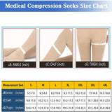 Thigh High 20-32 mmHg Compression Stocking Toeless Compression Socks for women & men circulation with Silicone Dot Band