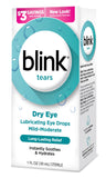 blink Tears Lubricating Eye Drops Mild-Moderate Dry Eye 30 mL (Pack of 3) Y