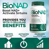 BioNAD NAD3 NAD+ Supplement | NRF2 Activator | Anti Aging | Proven Nicotinamide Riboside Booster | Metabolic Activator | Boosts NAD+ and Natural Energy | Vegan Friendly | Non GMO (2 Pack)