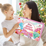 Advent Calendar 2024 - Christmas Countdown Calendars 24 Days of Surprises with DIY Fluffy Slime Kit Funny Gifts Toy for Toddler Kids Teens Girls 4 5 6 7 8 9 10 11 12 Year Old Pink