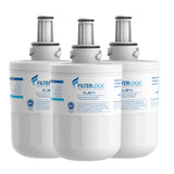 Filterlogic DA29-00003G Refrigerator Water Filter, Replacement for Samsung DA29-00003G, DA29-00003B, Aqua-Pure Plus, RFG237AARS, DA29-00003F, HAFCU1, RFG297AARS, RS22HDHPNSR, WSS-1 (Pack of 3)