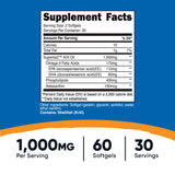 Nutricost Krill Oil 1000mg, 60 Softgels - Omega-3 EPA-DHA Krill Oil Supplement, with Superbakrill