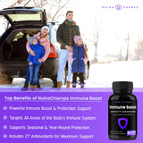 27 in 1 Immune Support Supplement | Antioxidant Immune Boosters for Adults | 90 Immune Defense Capsules | 1000mg Vitamin C, 5000 IU D3, Elderberry, Zinc, 1 Billion CFU Probiotics & More (2 Pack)