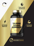 Carlyle Taurine 1000mg Capsules | 400 Count | Free Form | Non GMO, Gluten Free Supplement