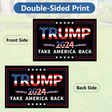 Probsin Trump 2024 Yard Sign with Metal H Stakes Double Sided 16" x 24" Trump Take America Back Signs Voting Supports Elections Outdoor Decorations for Indoor Outdoor Lawn,Garden,Window,Party Supplies