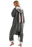 DELEY Unisex Adult Greater Bilby Onesie, Animal Cosplay Pajamas,One Piece Halloween Costume Jumpsuit for Women and Men Homewear