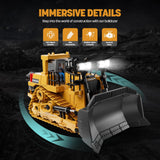 Remote Control Excavator Construction Toys for Boys, 2×1200mAh RC Excavator Toy with Metal Shovel & Light, 11CH Excavator Toys for Boys 3-5 4-7 8-12 Year Old Kids 2024 Christmas Birthday Gift,120+Mins