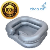 CIRCA AIR Inflatable Sink For Locs - Inflatable Hair Washing Basin For Locs. Portable Shampoo Bowl, Inflatable Tub For Hair Detox, Loc Detox Tub with Pillow