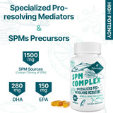 Zdoroviye Specialized Pro-Resolving Mediators and SPMs Precursors Complex, SPM Supplement for Balanced Immune Response, Brain, Tissue & Cellular - 120 Softgels