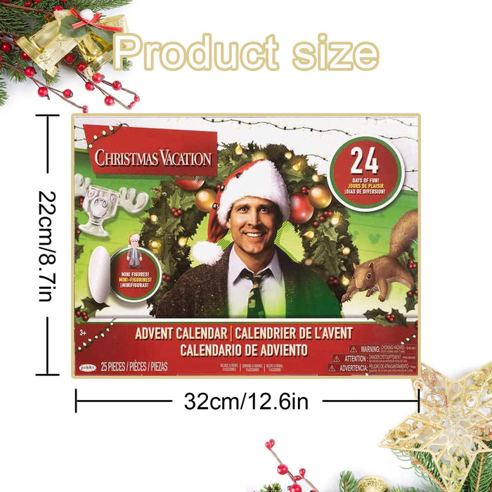 Christmas Vacation Advent Calendar 2024, Contains 24 Gifts, Christmas Vacation Figures and Accessories Christmas Countdown Calendar Gift, 24 Day Christmas Advent Calendar (Planar)