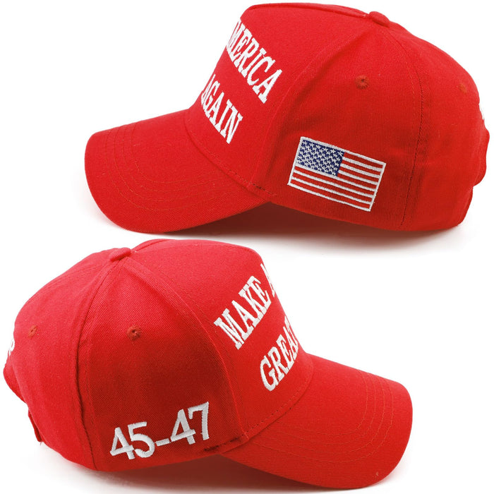 Puoyis MAGA Hat Make America Great Again Hat, 45-47 Trump Hat, Trump 2024 KAG Hat Baseball Cap