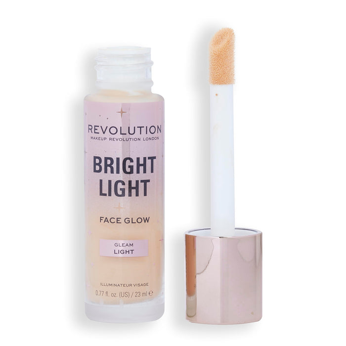 Revolution, Bright Light Face Glow, Lightweight & Brightening Multi-Use Skin Tint, Illuminating and Natural Glow Finish, Gleam Light, 0.77 Fl. Oz