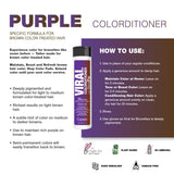 Celeb Luxury Purple Hair Color Depositing Colorwash Conditioner for Brunettes + Bondfix Bond Rebuilder, Semi Permanent Hair Color, Vegan Hair Dye