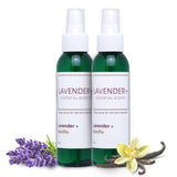 Lavender + Essential Scents - Lavender & Vanilla Sleep Spray Collection - All Natural Calming Pillow and Sheet Spray for Peaceful Slumber - Relief Aid - 4oz (2 Pack) by Moonwater Elixirs