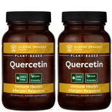 Global Healing Center Quercetin (2-Pack) 500mg Total, 250mg Each, Support Immune System Function & Body's Natural Response to Occasional Allergies - QuerceFIT Without Bromelain & Zinc - 60 Capsules