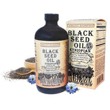 Black Seed Oil 8oz. 100% Ethiopian Pure Black Cumin Seed Oil, 100% Natural Nigella Sativa. 3 Times More Thymoquinone, Cold Pressed in Glass Bottle