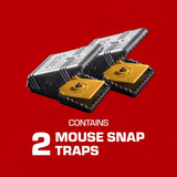 TOMCAT Mouse Snap Trap Reusable 3 Count 2 Each 6 Traps Total