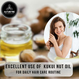 Naturevibe Botanicals Kukui Nut Oil 32 Ounces Cold Pressed 100% Pure & Natural Carrier Oil | Hydrating Oil for Hair, Nail & Skin (946 ml)