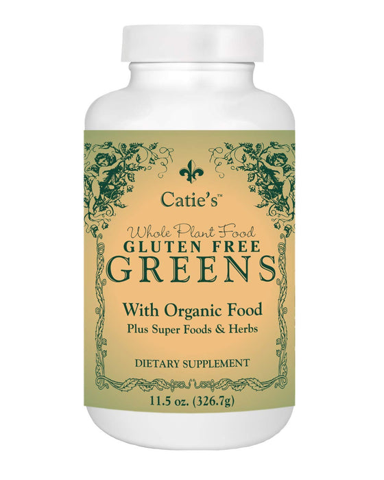 Catie's Organic Gluten Free Greens - Whole Food Nutrition. Optimal Health & Vitality! 11.5oz. 30 Servings.