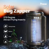 Solar Bug Zapper Outdoor and Indoor, Rechargeable Insect Trap, Cordless Waterproof Mosquito Zapper, Patio and Camping Essentials