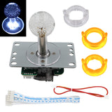 SJ@JX Arcade LED Joystick SANWA Style Fight Game Joystick LED Stick Retro Joy Circular Octagonal Limiter for Retro Pie Raspberry Pi MAME JAMMA