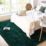 Merelax Soft Modern Indoor Shaggy Area Rug for Bedroom Livingroom Dorm Kids Room Home Decorative, Non-Slip Plush Fluffy Furry Fur Rugs Comfy Nursery Accent Floor Carpet 3x5 Feet, Christmas Green