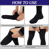 Compression Socks, Men's Thigh High Compression Stockings, 20-30mmHg Compression Stockings with Non-slip silicone (L)