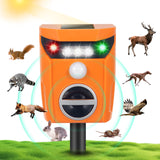 2024 Upgraded Ultrasonic Animal Repellent,Cat Repellent Outdoor Solar Animal Repeller with Motion Sensor Flashing Light Bird Repellent Deer Repellent Raccoon Repellent Skunk Repellent Coyote Deterrent