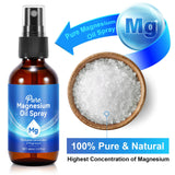 Pure Magnesium Oil Spray, 2PCS Organic Topical Magnesium Spray Glass Bottle