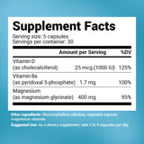 Dr. Berg's Magnesium Glycinate 400mg – Chelated Magnesium Supplement with Vitamin D & B6 – 150 Veg Capsules