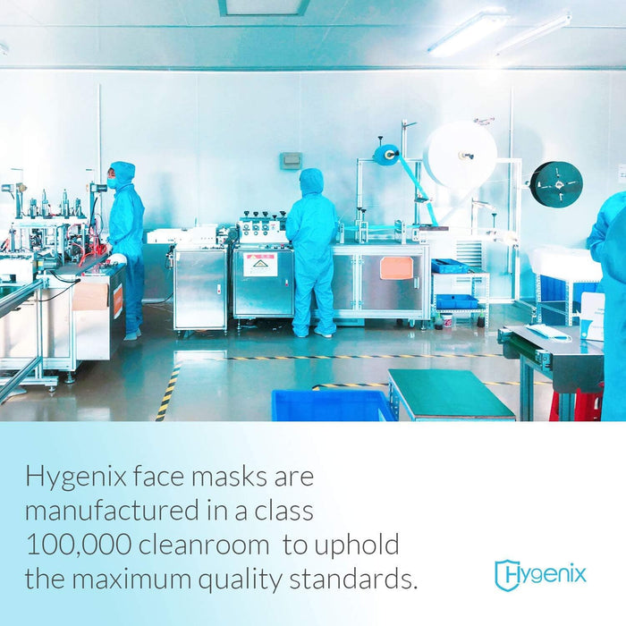 Hygenix 3ply Disposable Face Masks PFE 99% Filter Quality Tested by a US lab (Pack of 50 Pcs)