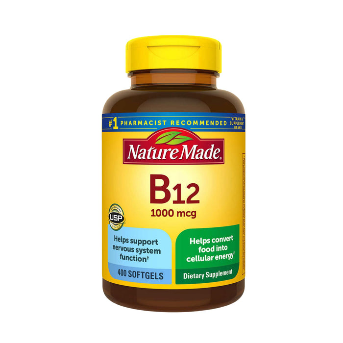 Generic Nature Made Vitamin B12 1000 mcg 400 Softgels Bundle | Energy Metabolism Support | 400 Day Supply