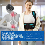 Posture Corrector Support Back Brace: Adjustable Shoulder Straightener for Men and Women Small