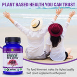 The Food Movement - Irish Sea Moss, Organic Prebiotic Food, Sea Minerals, Supports Healthy Detox, Thyroid, Digestion and Immune Support - 60 Vegan Capsules
