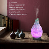 Essential Oil Diffuser 120ml Ultrasonic Aromatherapy Diffuser with Handmade Glass BPA Free, Auto Shut-Off 4 Timer Setting 7 Colors Changed LED for Home Yoga Office (Cobblestone)