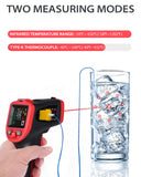 Wintact Infrared Surface Thermometer -58℉ to 1202℉, Dew Point/Mould Detector, Laser Temperature Humidity Gun, Hygrometer, Pyrometer with Thermocouple for Home, HVAC Black