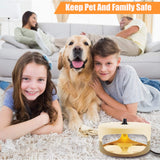 Indoor Sticky Flea Trap, Flea Trap with 2 Glue Discs Odorless Non-Toxic Natural Flea Killer Trap Pad Bed Bug Trap Light Bulb Pest Control for Home House Inside, Safe for Children Pet Dog Cat