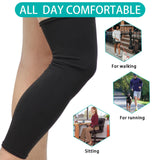 DOUKOM Knee Brace Undersleeve for Men & Women, Leg Undersleeve for Knee Brace Closed Patella Protects Skin from Abrasions and Irritations (XXL)