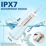 Water Dental Flosser Teeth Pick, Portable Cordless 300ML Rechargeable Travel Irrigation Cleaner IPX7 Waterproof Electric Professional Flossing Teeth Cleaning for Teeth Cleaning