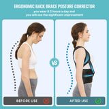 Fit Geno Upgraded Posture Corrector for Men and Women: Breathable Full Back Support Brace for Neck Shoulder Upper Middle Lower Back Pain - Comfortable Scoliosis Hunchback Corrections (Large/X-Large)