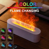 Flame Air Aroma Diffuser Humidifier, Upgraded 7 Flame Colors Aromatherapy Aroma Diffusers for Home, Bedroom, Office, Yoga, Timer & Waterless Auto Off 150ml