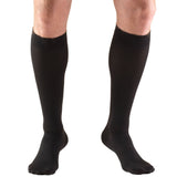 Truform 15-20 mmHg Compression Stockings for Men and Women, Knee High Length, Closed Toe, Black, Medium