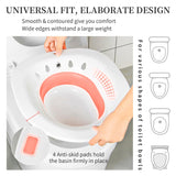 Fabulas Sitz Bath for Toilet Hemorrhoids Postpartum Care, Perineal Soaking Bath Over The Toilet Seat, Collapsible Sitz Basin with Flusher for Vaginal Anal Inflammation Treatment, Yoni Steam Seat