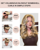 Heatless Hair Curler to Sleep in - Overnight Heatless Curls Blowout Rods Headband No Heat Curling Set, Jumbo Rods Hair Rollers Blowout Look for Long Hair Silk Hair Wrap for Sleeping Beige