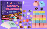 JELMOK Advent Calendar 2024, Gemstone Dig Kit, Valentines Day Cards for Kids,Dig up 24 Real Gems,24 Days Natural Crystal Countdown Calendar Educational Science Kits for Kids Boys Girls