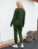 Bofell Christmas Outfits for Women 2023 Fashion Loungewear Green Sweatsuits Sets M