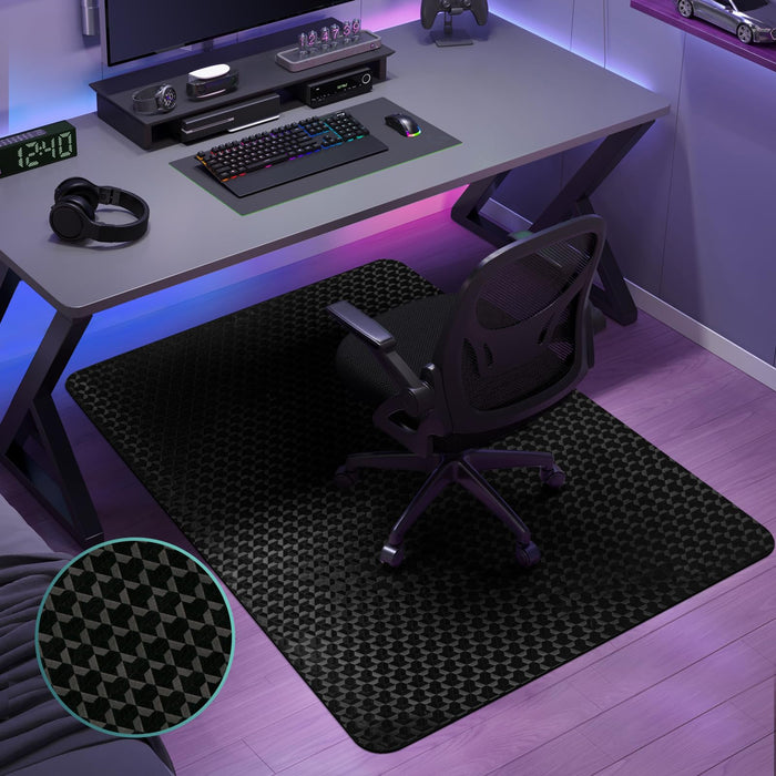 Vicwe Office Chair Mat for Hard Floor, 48"x36" Anti-Slip PVC Computer Chair Mat for Gaming, Easy Glide for Chairs, Multi-Purpose Floor Protector Desk Chair Mat for Home Office