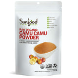 Sunfood Camu Camu Powder. Raw, Organic. 100% Pure Camu Camu Super Berry. No Fillers, Additives or Preservatives. Great for Drinks, Juices, Smoothies. Natural Source of Vitamin C. 3.5 oz Bag